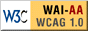 Icono de conformidad con el Nivel Doble-A, de las Directrices de Accesibilidad para el Contenido Web 1.0 del W3C-WAI